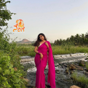 Pink Khadi Cotton Saree