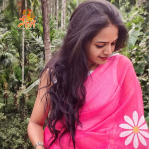 Pink Khadi Cotton Saree