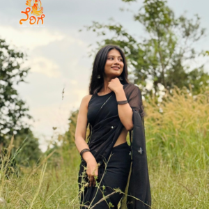 Black Georgette Saree