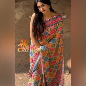 Multicolor Georgette Saree