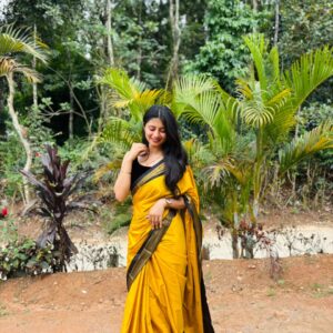 Golden Mustard Elegance Saree