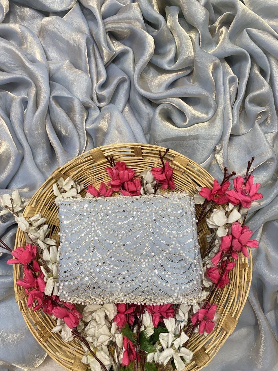 PURE SATIN SAREE - Image 4