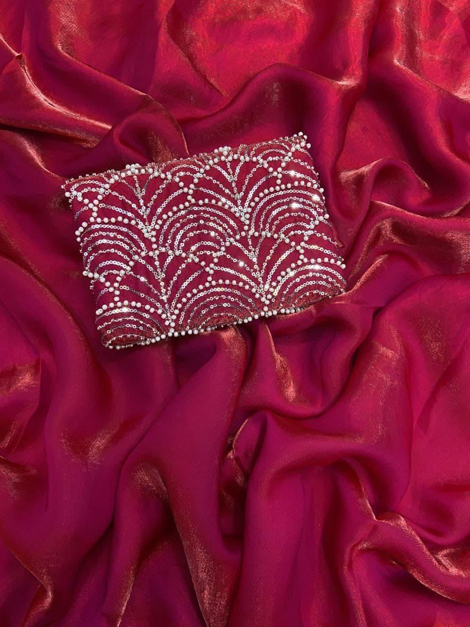 PURE SATIN SAREE - Image 7