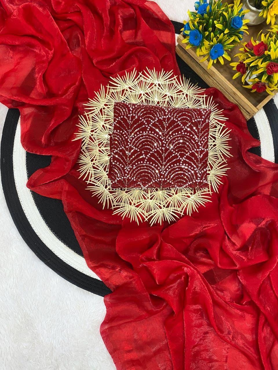 PURE SATIN SAREE - Image 5