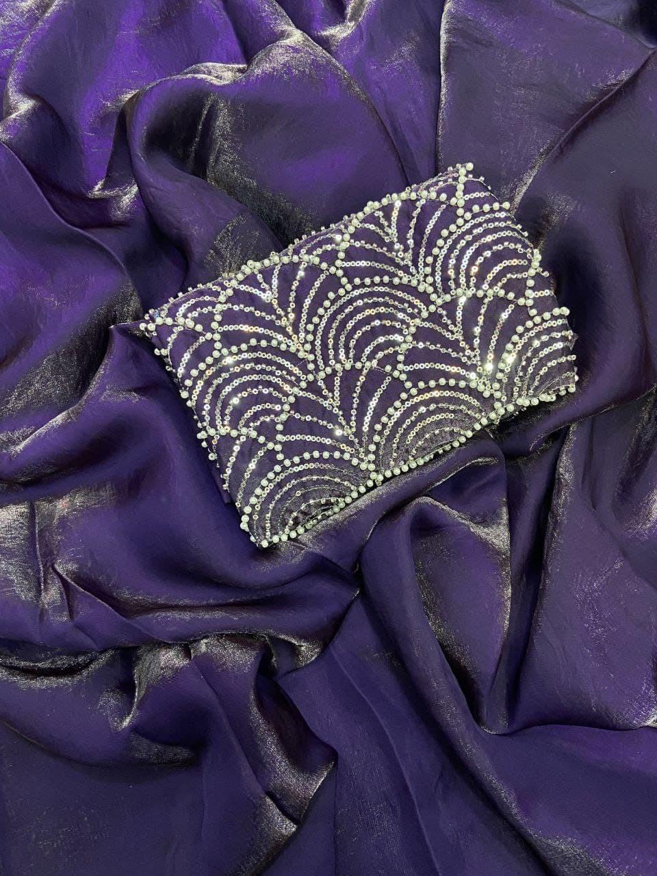 PURE SATIN SAREE - Image 6