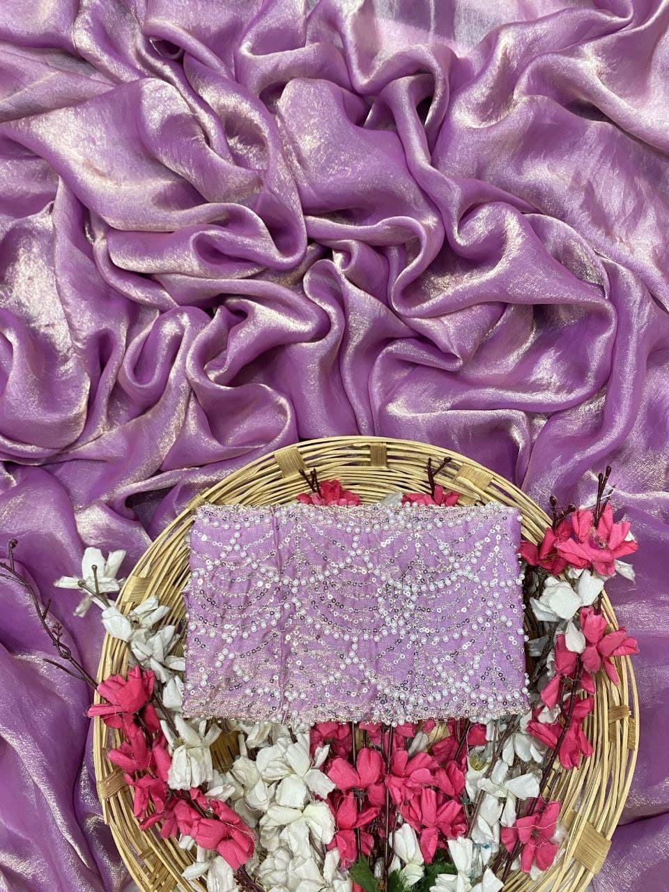 PURE SATIN SAREE - Image 9